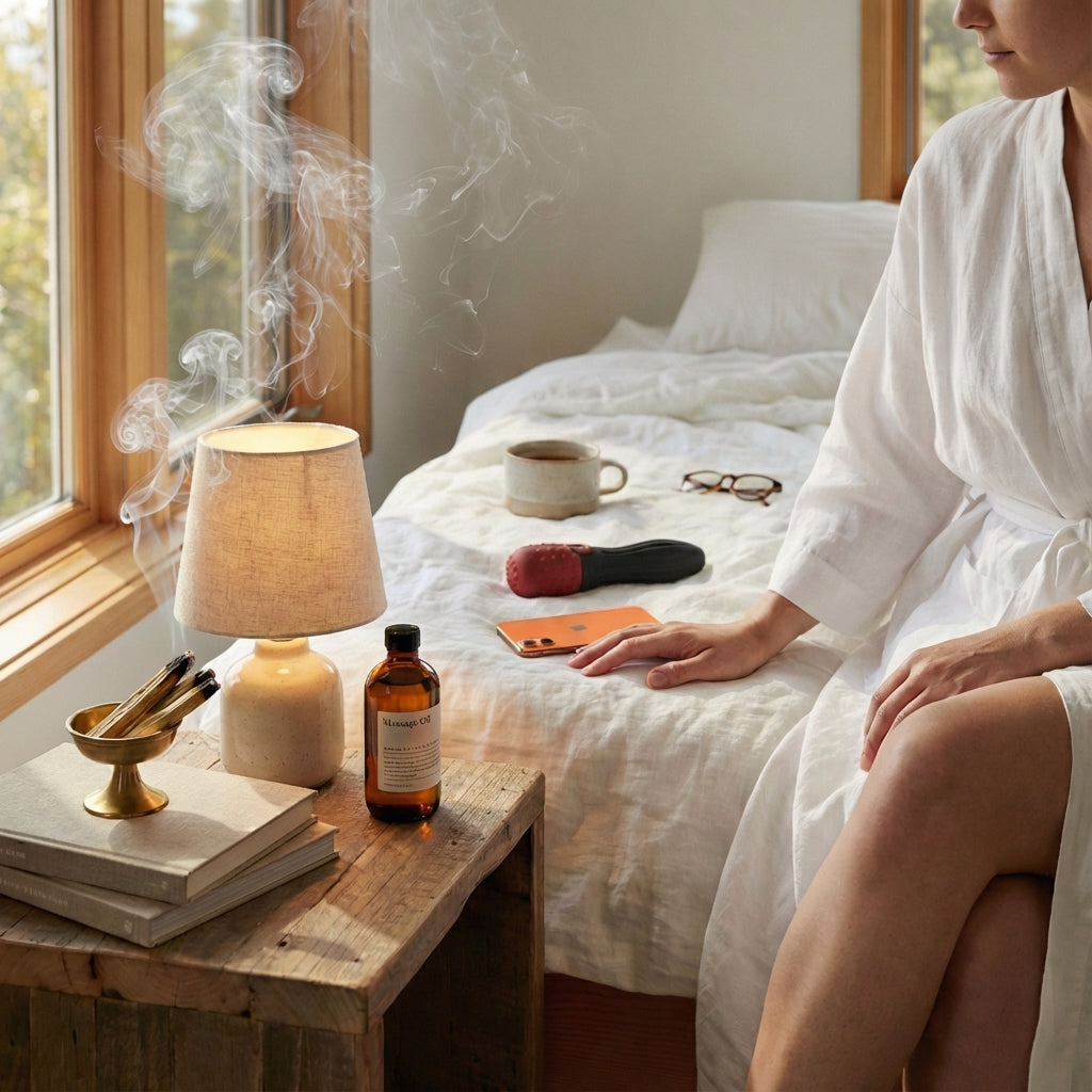 Ergonomic Dual-Texture Vibrating Personal Massager